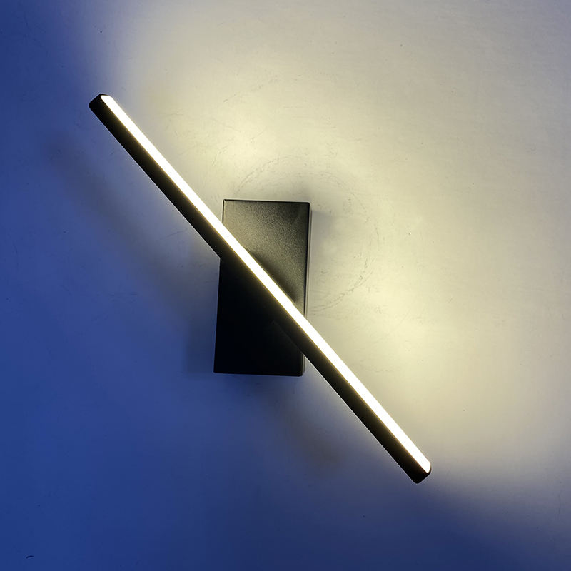 Slaapkamer nachtkastje wandlamp draaibare instelbare hoek binnen LED-verlichting aluminium eenvoudige strip wandlamp