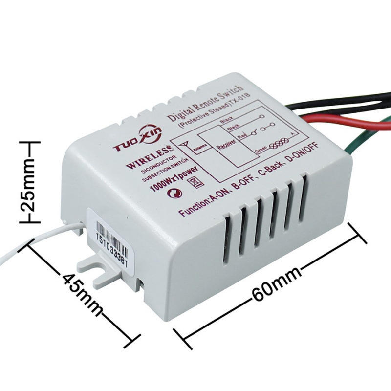 Draadloze afstandsbediening Schakelaar Smart Home Crystal Lamp Segmentcontroller 3-weg digitale LED-licht Digitale schakelaar Groothandel