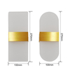 Hoge kwaliteit lamp binnen wandlampen met stuklijst / one-stop service Rechte hoek gouden acryl wandlamp