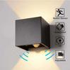 Bewegingssensor buiten 12W verstelbare op en neer wandlamp aluminium decoratie LED wandlamp
