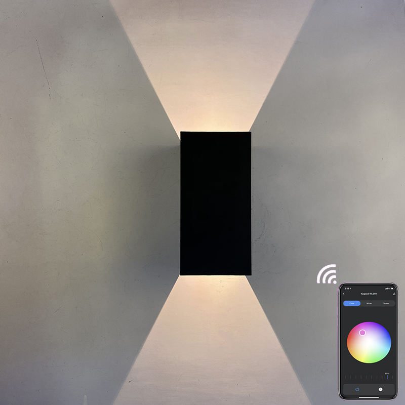 9W Smart light instelbare hoekversie Wifi Waterdichte wandlamp RGBW Buitenschans Kleurverandering door slimme app-lamp