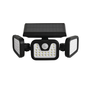 Hagood Outdoor waterdicht 3 Heads Wandlamp Three Heads 83 COB Solar Sensor LED Powered Security Lights