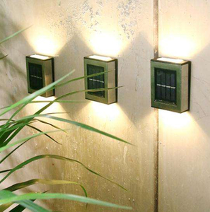 Hot Selling Mooie Zwarte Waterdichte IP65 Solar Wandlamp Outdoor Trap Gang Licht Voor Tuin Decoratieve Wandlamp
