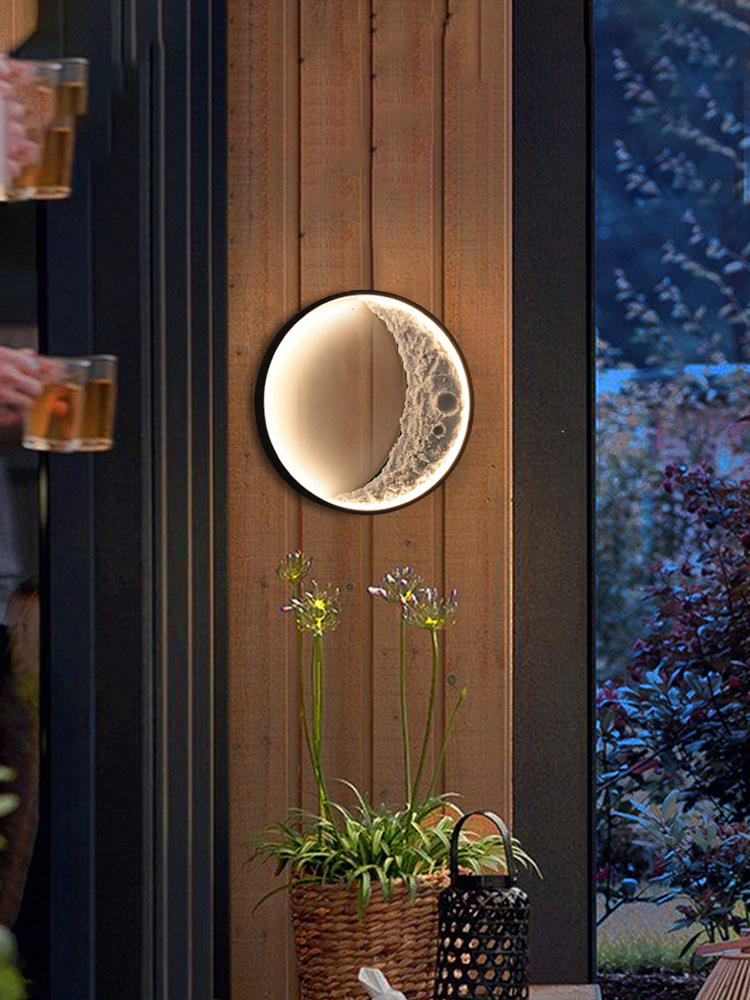 Moderne wandlamp voor thuis binnenshuis woonkamer slaapkamer gang hotel kunst muurschildering verlichting universum led maan wandlamp aan de muur gemonteerd