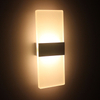 6W Hoogwaardige lamp fancy Rechts/Rond hoek Zwart Acryl wandlamp en nachtlampje voor binnen