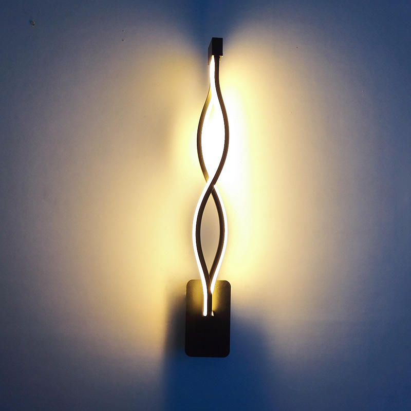 Modern Huis Decoratie Golfvorm Aluminium Up Down LED Wandlamp Indoor LED Wandlamp Holiday Garland Light