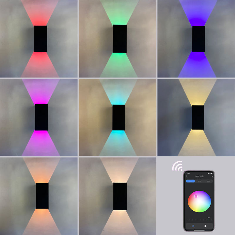RGBW Wandlamp Kleur Veranderende Dimbare LED Nachtkastje Ambient IP65 Verlichting Wandkandelaar Tuya APP WIFI Controle Party Indoor decor