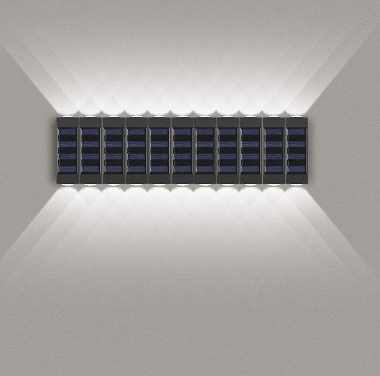 2023 LED Solar wandlamp lichtgevende splicing wandlamp IP65 waterdichte buiten wandlamp voor tuin en erf decoratie