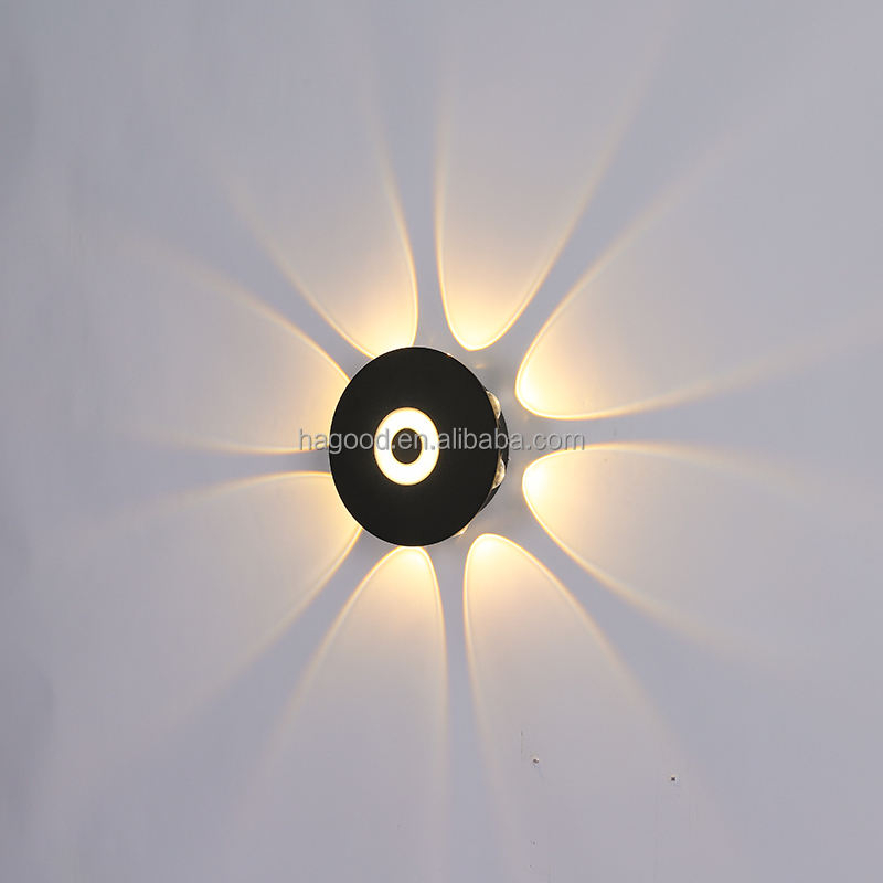 6W 8W IP65 paddestoel vorm 360 graden led wandlamp voor buiten decoreren fleuren waterdichte wandlamp wandmontage