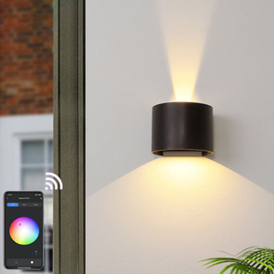 RGBW APP Control Halfronde waterdichte wandlamp IP65 waterdichte kleurrijke modieuze decoratieve wandlamp