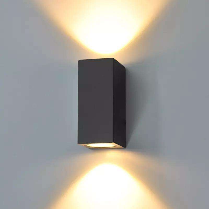 12W vierkante dubbele kop waterdichte wandlamp Unieke nachtlamp IP65 waterdichte wandlamp voor tuindecoratie