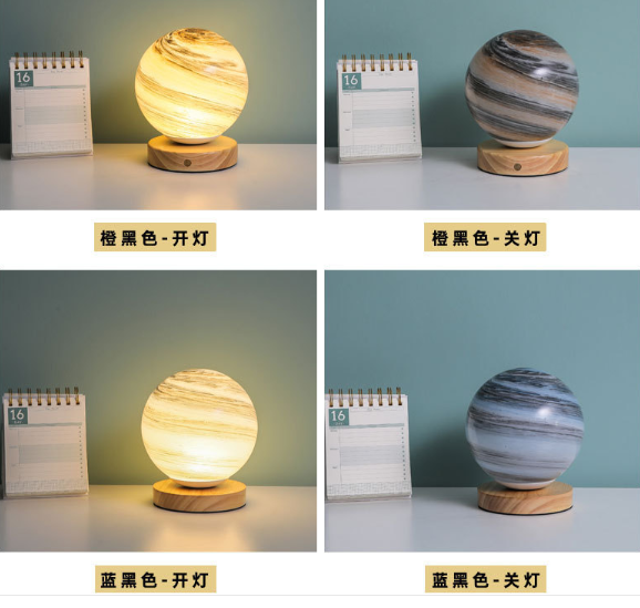 Planeet glazen lamp maan Planeet lamp decoratie slaapkamer nachtkastje nachtlampje Creatief verjaardagscadeau oplaadbaar bureaulamp tafellamp