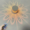 Gemonteerde LED Wandlamp RGB Effect Lamp Zonnebloem Projectie Stralen AC85-265V Afstandsbediening Gang Wandlamp 1W/3W