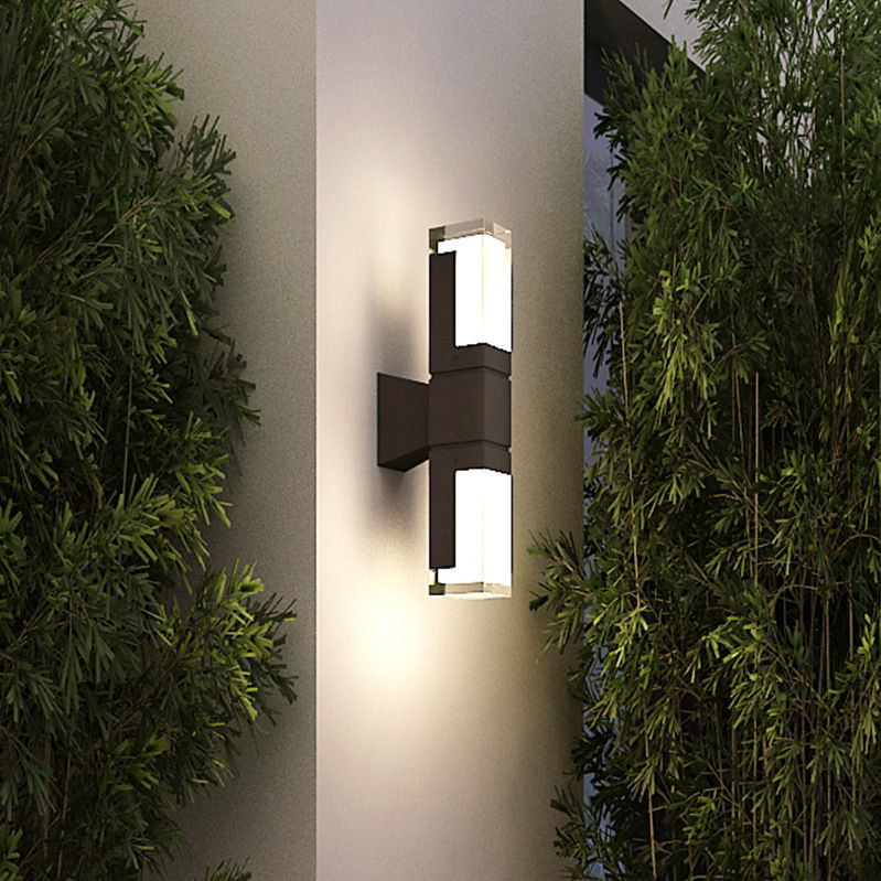 Led Wandlamp Aluminium Outdoor IP65 Waterdicht Up Down Wandlamp Voor Thuis Trap Slaapkamer Nachtkastje Gang Verlichting Verstelbaar