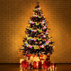 LED-lintverlichting Kerstboomversieringen Fairy String Lights DIY Lace Bow voor Navidad Home New Year Christmas Decoration Lamp