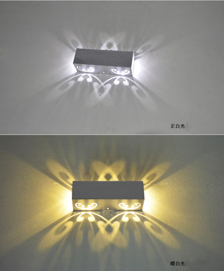 Hoogwaardige aluminium lamp 6W wandlamp voor binnen 2W vlinderwandlampen met afstandsbediening nachtlampje led Nachtkastje muur 