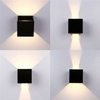 Vierkante led-wandlampen buiten gangpad dimbare veelkleurige up-down lamp met bewegingssensor voor muur KTV-bar slaapkamer