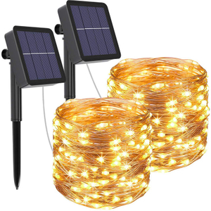 Solar String Kerstverlichting 200m Kerstverlichting Waterdichte Outdoor Guirlande Zonne-energie Lamp Kerst Voor Tuindecoratie.