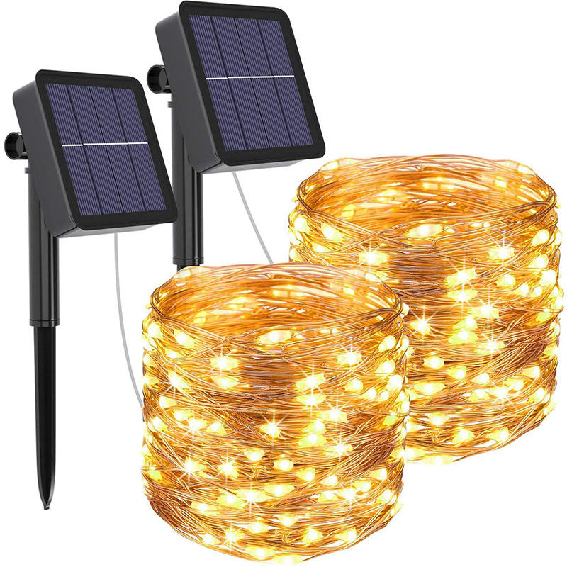 Solar String Kerstverlichting 200m Kerstverlichting Waterdichte Outdoor Guirlande Zonne-energie Lamp Kerst Voor Tuindecoratie.