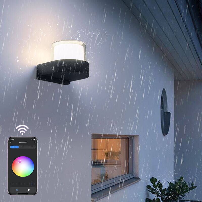 2023 Tuya APP Controle LED Intelligente Wandlamp IP65 Waterdichte Kleurrijke Modieuze Decoratieve Wandlamp