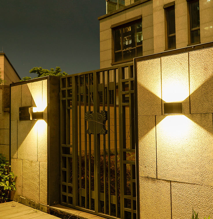 NIEUWE Solar Wandlampen Outdoor Waterdichte Straat Decoratie Wandverlichting LED Zonne-energie Veranda Lamp Voor Villa Patio Tuin