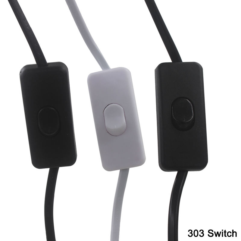 AU EU US plug 1.8 m Netsnoer Kabel E27 volledige tand lamphouder Base met 303 schakelaar draad voor Hanger LED Lamp