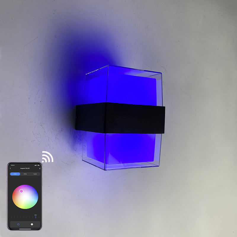 outdoor led wall IP65 Tuya graffiti smart APP controle kleurrijk dimmen waterdichte outdoor wandlamp modern licht buiten