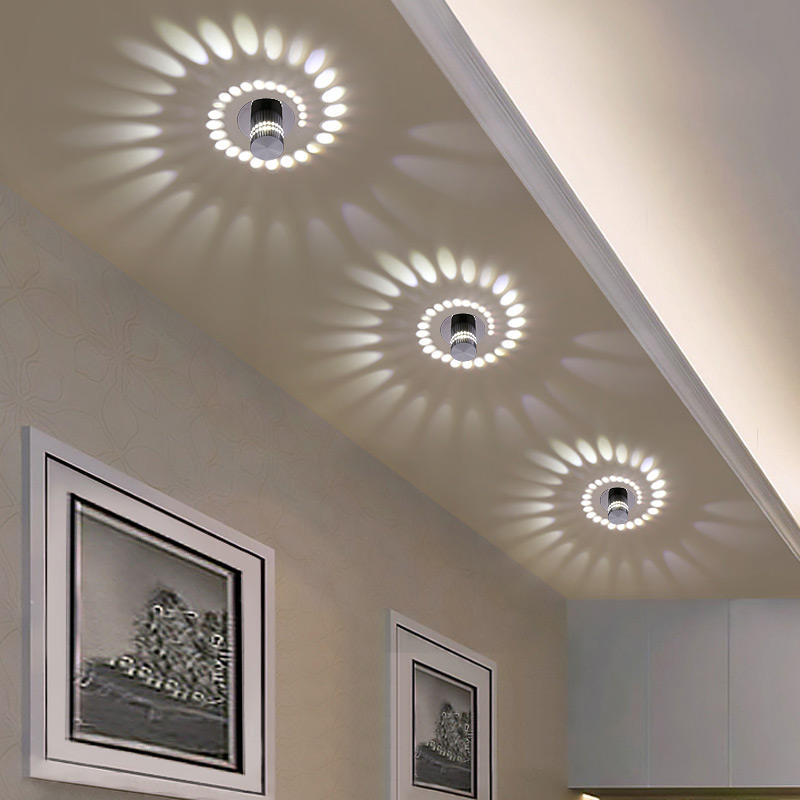 Plafondgemonteerde poreuze RGB LED-plafondwandlamp met afstandsbediening voor binnenrestaurant Bar Light Sconce Courtyard