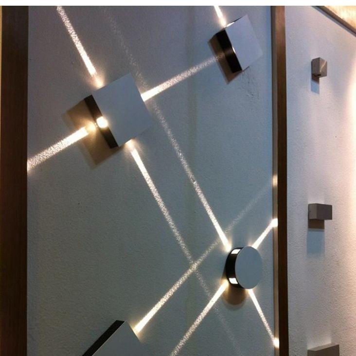 Hoge kwaliteit 4W vierkante Led kruis ster wandlamp indoor blaker verlichting trick light met fabrieksprijs