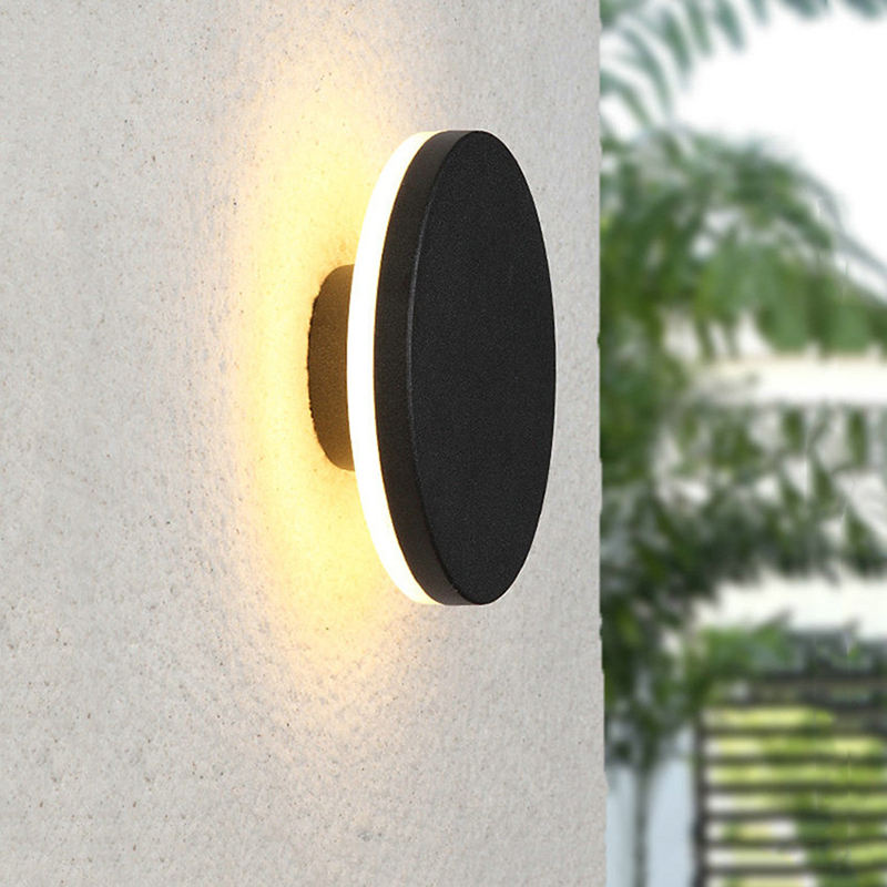 LED Indoor Wandlamp Ronde Vorm Gangpad Licht Buitenmuur Balkon Gang Aluminium make-up licht kleine bedlampjes