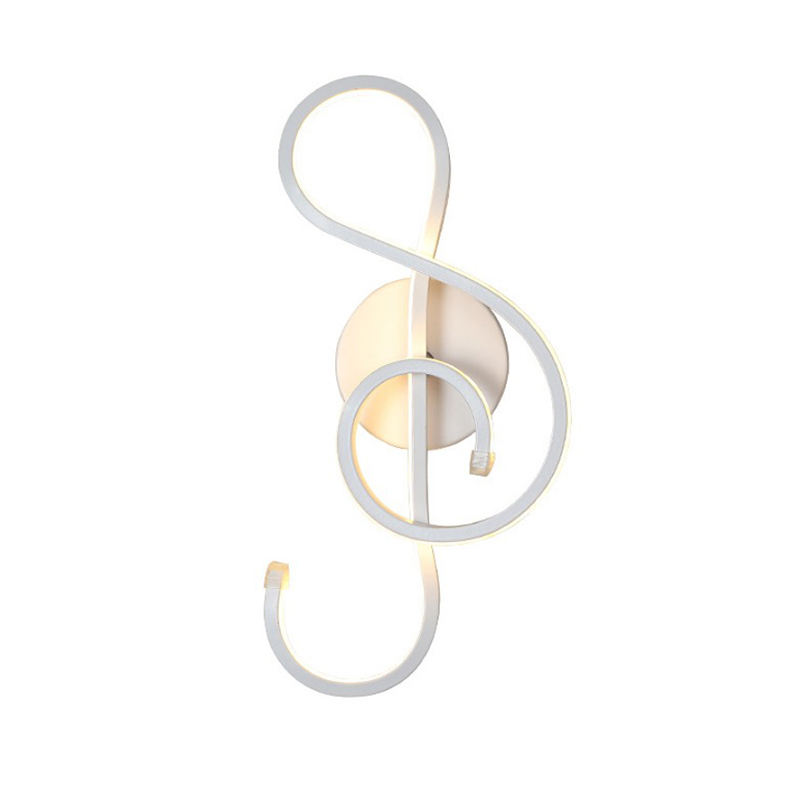 Muzieknoot Moderne Minimalistische Stijl Aluminium Decoratieve LED Wandkandelaar Creatieve Slaapkamer Woonkamer Gang Gangpad Wandlamp