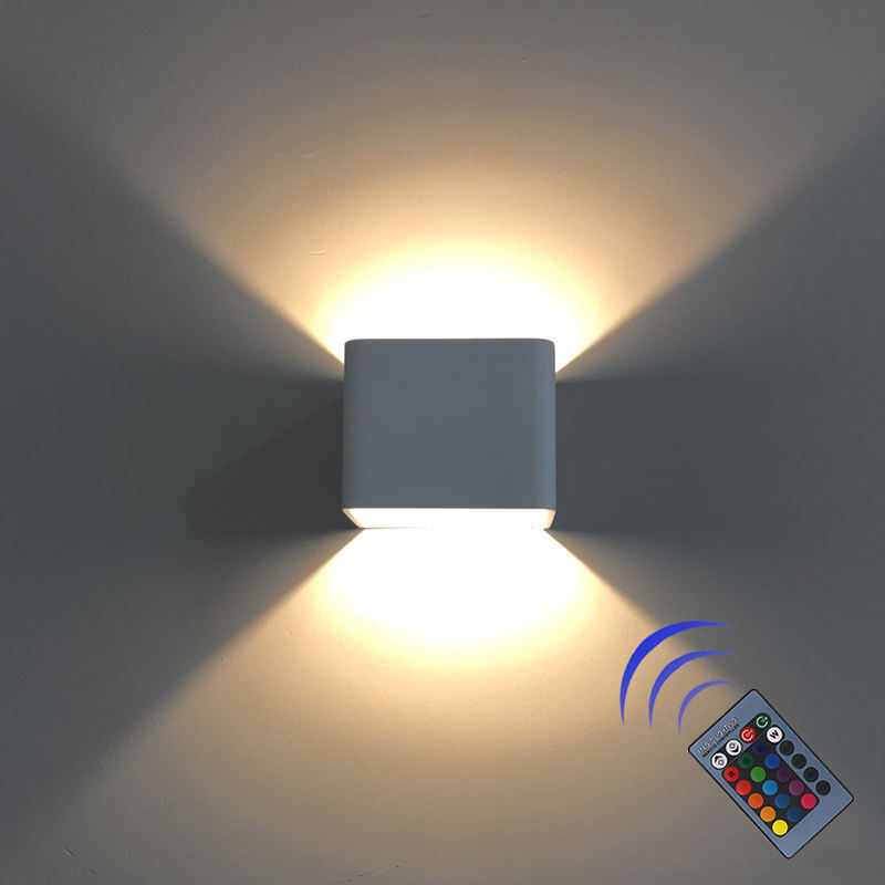 Indoor muurbeugel lamp villa decoratie muur gemonteerde kleur veranderende eenvoudig te installeren muur LED nachtlampje