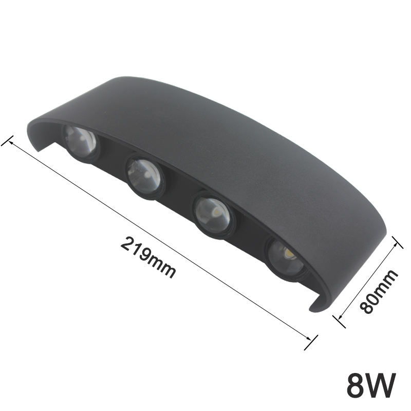 8W Led Wandlamp Buiten Binnen Ip65 Up Down Wit Zwart Modern Voor Thuis Trappen Slaapkamer Nachtkastje Badkamer Licht