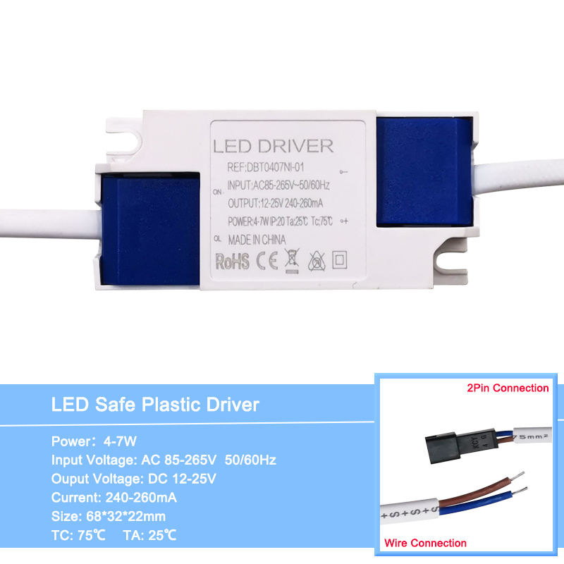 1-36 W Veilige Plastic Shell LED Driver Licht Transformator Constante Stroom 300mA Voeding Adapter voor Led lamp/Chip
