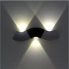 Lightess 3W LED wandlampen binnen Up en Down wandlamp van aluminium Hallamp wandverlichting zilver koel wit