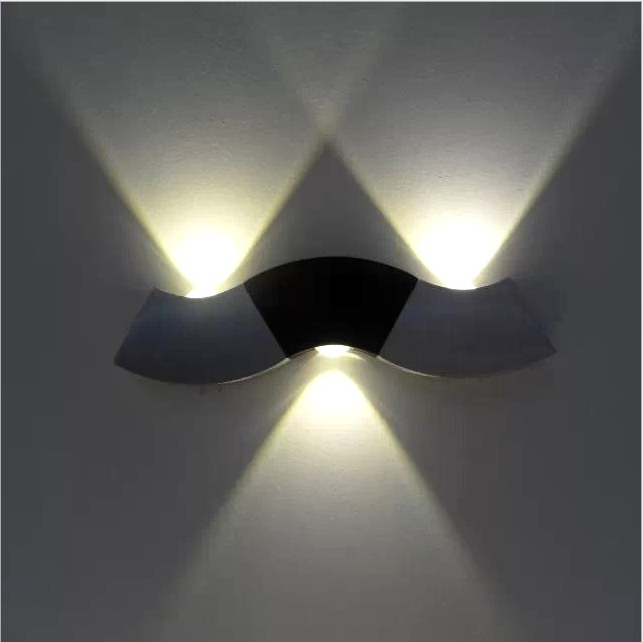 Lightess 3W LED wandlampen binnen Up en Down wandlamp van aluminium Hallamp wandverlichting zilver koel wit
