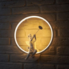 Nieuwe aankomst moderne led blaker fancy wandlamp kunst ringlicht muurbevestiging voor hotelverlichting binnen