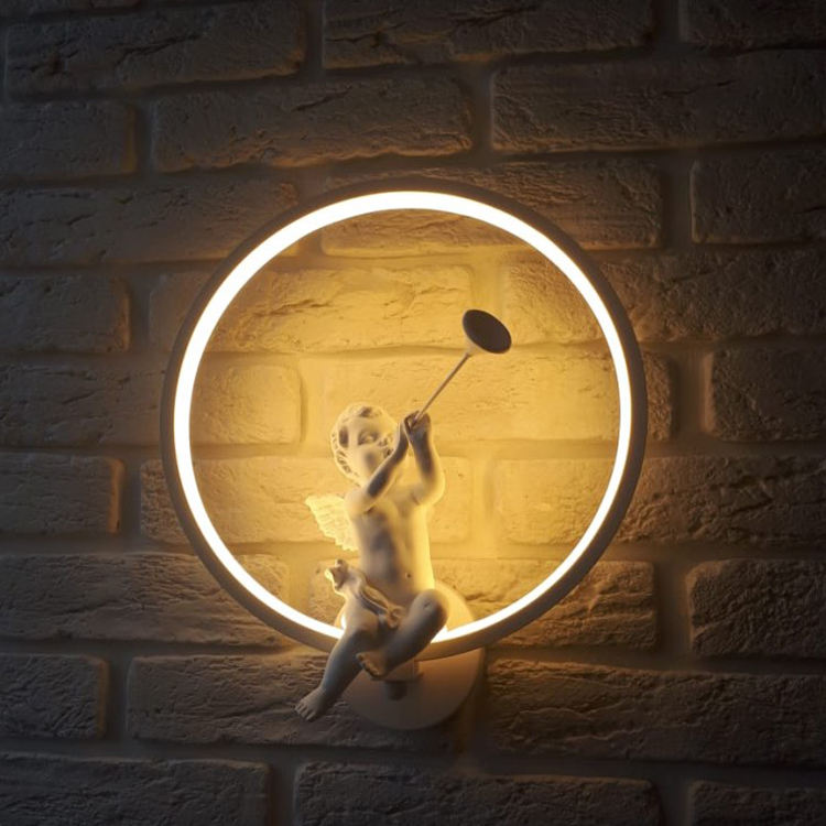 Nieuwe aankomst moderne led blaker fancy wandlamp kunst ringlicht muurbevestiging voor hotelverlichting binnen