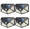 100 LED Solar Wandlampen Outdoor Solar Lamp Bewegingssensor Zonne-energie Zonlicht Straatlantaarn voor Tuinverlichting