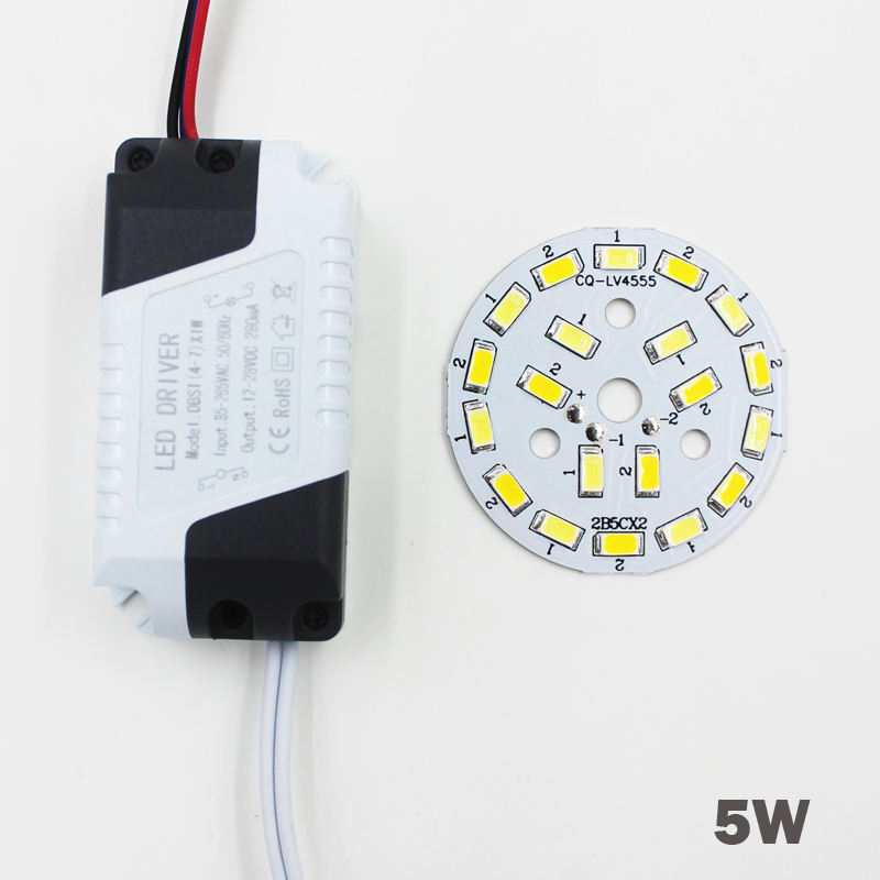 3W 5W 7W 9W 12W 18W SMD5730 Warm/Koud Wit Gecombineerd Kleur paneel + Gesegmenteerde controle LED driver voeding voor downlight