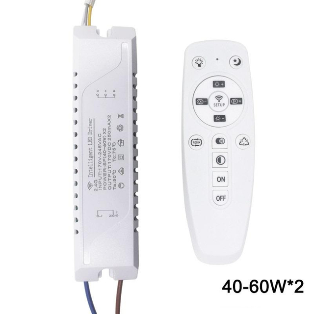 12-60W * 2 LED intelligente driver AC170-245V 2.4G WIFI Voeding Verlichting Transformers voor Telefoon Controle Lamp