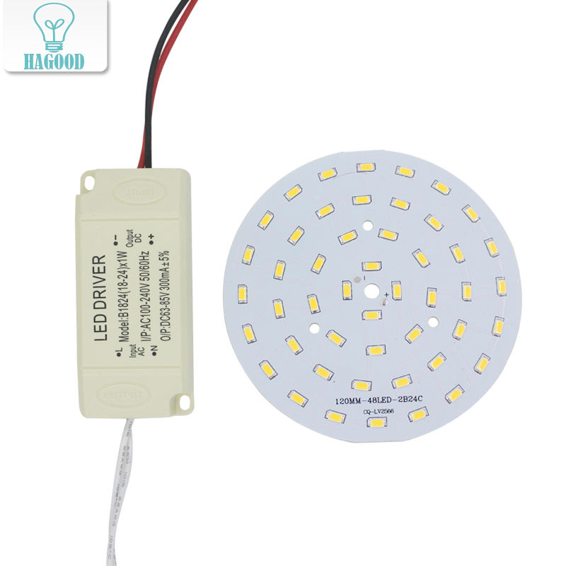 3W 5W 7W 9W 12W 15W 18W 24W SMD5730 Light-emitting diode chip + plastic omhulsel LED driver voeding voor LED plafondlamp