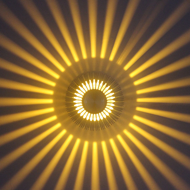 3W Zonnebloem Wandlamp Embed RGB met Controller voor Indoor Hotel Decorate Wandlamp