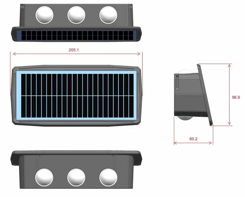 led solar buitenlicht op zonne-energie led wandlamp lamp solar Solar Led Light Outdoor Waterdicht Balkon Solar Hight Lights Binnenplaats Straat Landschap 