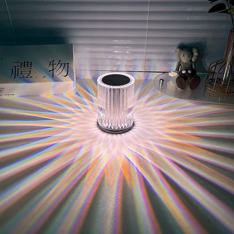 Amazon Hot-selling Acryl Tafellamp Holiday Gift USB Oplaadbare Tafellamp 16 Kleur Veranderende Afstandsbediening Tafellamp
