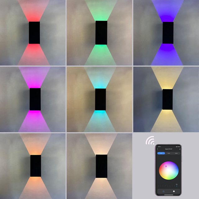 Nieuwste Tuya 9W Wandlamp Licht App Controle Slimme buitenverlichting Acryl Wandmontage Licht Led Slimme Wandlampen Blaker