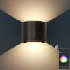 APP Controle Smart Led Wandlamp Ronde Verstelbare Sconce Lamp Outdoor Tuin IP65 Moderne 9w Led Wandlamp Op en neer Wandmontage Led Wandlamp App Gecontroleerde Verlichting