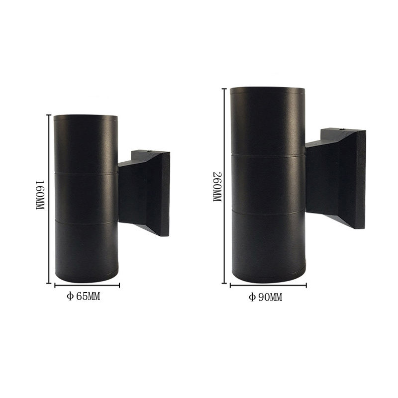 6W 12W COB Up Down Waterdichte IP65 Veranda Lamp Dual-Head Outdoor Cilinder Indoor Balkon Armatuur led Wandlamp Wandlamp
