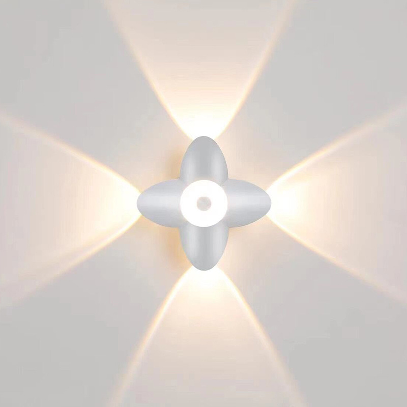 LED Outdoor Wandlamp Up Down Lichtgevende Wanddecoratie Spotlight Lotus Villa Gang Balkon Gang Achtergrond Wandlamp
