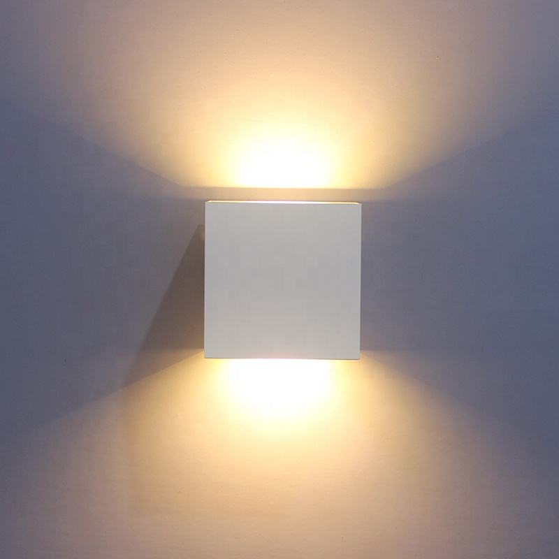 Industriële Stijl 12W AC85-265V Waterdichte IP65 Verstelbare Beam Aluminium Outdoor LED Cube Waterdichte Wandlamp Blaker